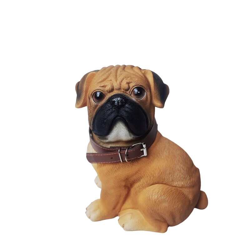 创意美式风巴哥犬纸巾盒