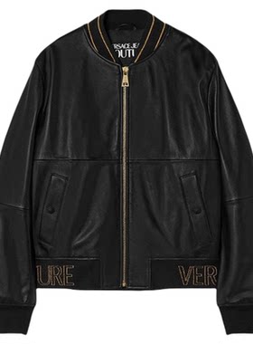 【12期免息】VERSACE JEANS COUTURE 男士皮夹克