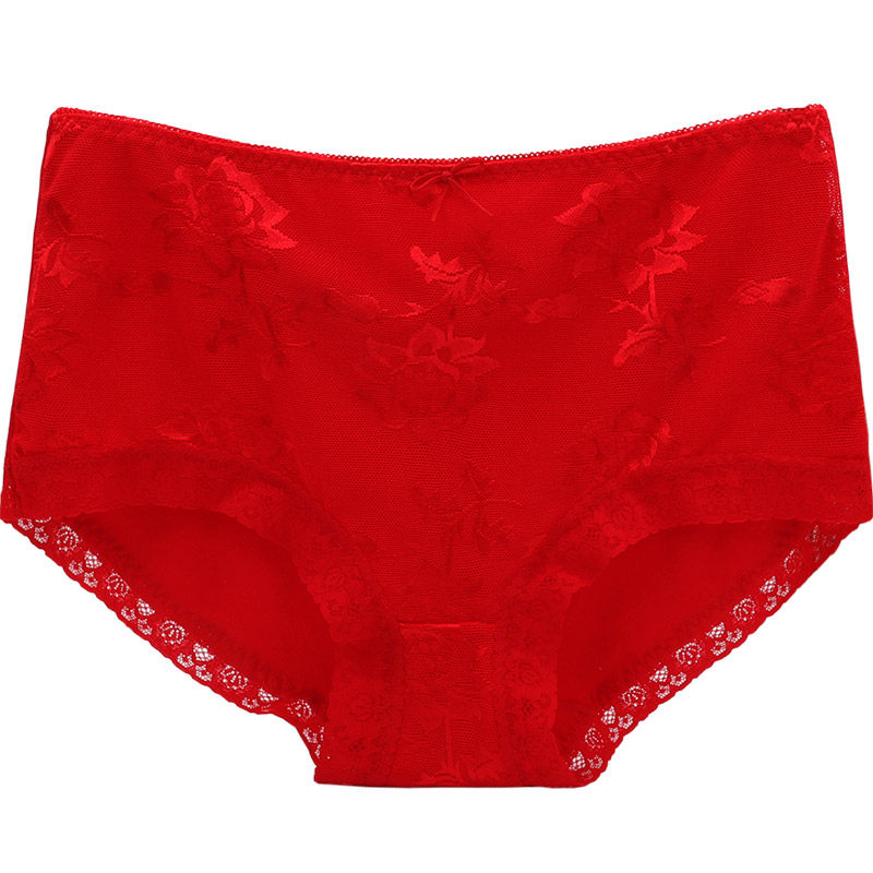 蝶安芬内裤女大红本命年性感舒适莫代尔棉礼盒装中腰平角婚庆吉祥
