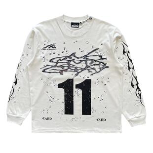 Hellstar studios Moto Cross Long Sleeve Tee男女款休闲长袖T恤