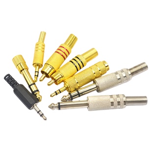 3.5 2.5/6.35mm耳机插头梅花接头单声道双声道立体话筒焊接音频头
