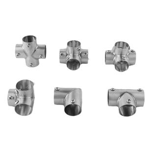 19mm25mm32mm晾衣架配件不锈钢管连接件圆管紧固件固定件接头弯头