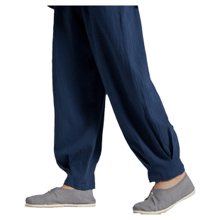 慈缘中国风打坐居士裤禅修禅意服佛系夏季薄款僧裤棉麻透气收口裤