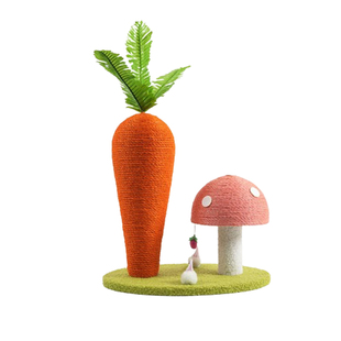 猫玩具胡萝卜猫抓柱立式剑麻猫抓板耐磨不掉屑一体猫爬架猫磨爪器