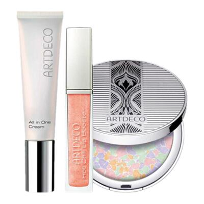 雅蔻花漾蜜粉饼+丰唇蜜+修颜霜