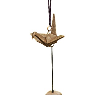 日本进口千纸鹤南部铁器风铃祝福吉祥平安家居装饰挂件礼物爱情侣