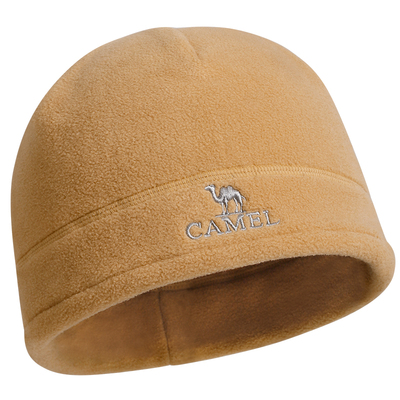 骆驼秋冬加厚摇粒绒帽子防风