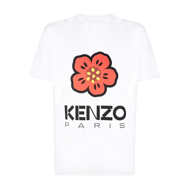 KENZO印花字母花卉圆领短袖T恤