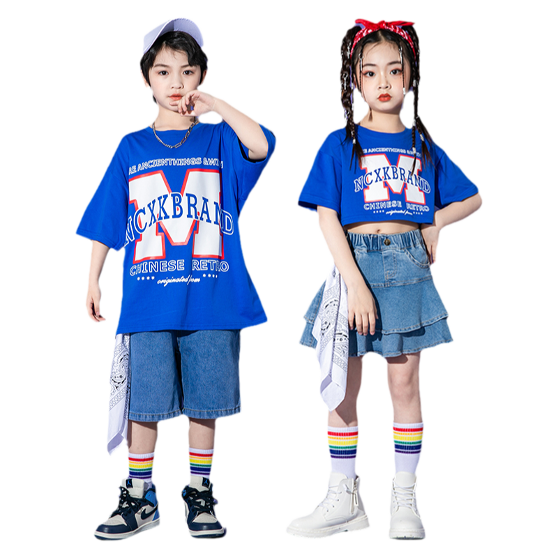 六一儿童表演服装街舞潮服酷帅幼儿园啦啦队演出服hiphop童装潮装