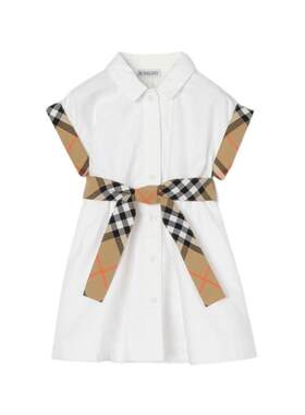 棉质衬衫式连衣裙BURBERRY