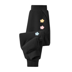 真维斯女童加绒裤子冬2025新款一体绒加厚卫裤羊羔绒棉裤儿童长裤