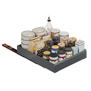 定制拉篮厨房橱柜内置物架抽拉转角拉蓝抽屉式超深柜调味料收纳架