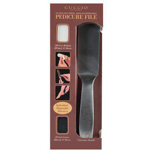 美国库奇奥cuccio脚搓板去死皮厚茧脚部护理双面磨砂不锈钢搓套装