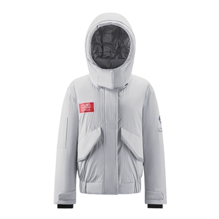 【鹅绒】千仞岗超厚中国火箭联名羽绒服女短款东北极寒防寒服