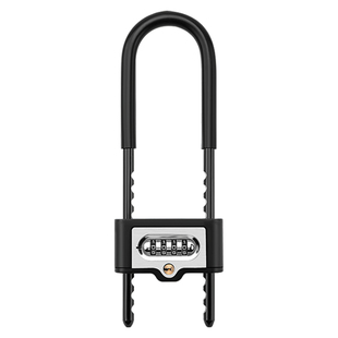 密码u型锁挂锁玻璃门商铺防水u形锁门锁锁具家用加长密钥双开铁门