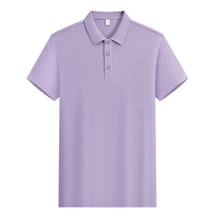 冰丝棉短袖polo衫工作服定制logo夏季翻领t恤工衣团队广告文化衫