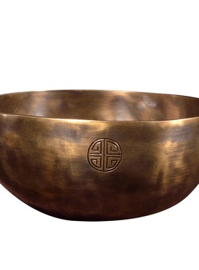 颂钵尼泊尔手工佛音钵音碗法海钵铜钵铜磬静心冥想钵盂法海碗金钵
