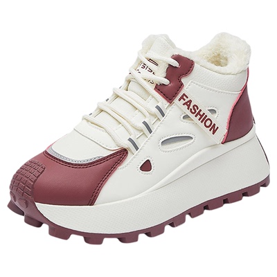 加绒老爹鞋女2025冬季新款小个子厚底增高二棉鞋保暖休闲鞋运动鞋