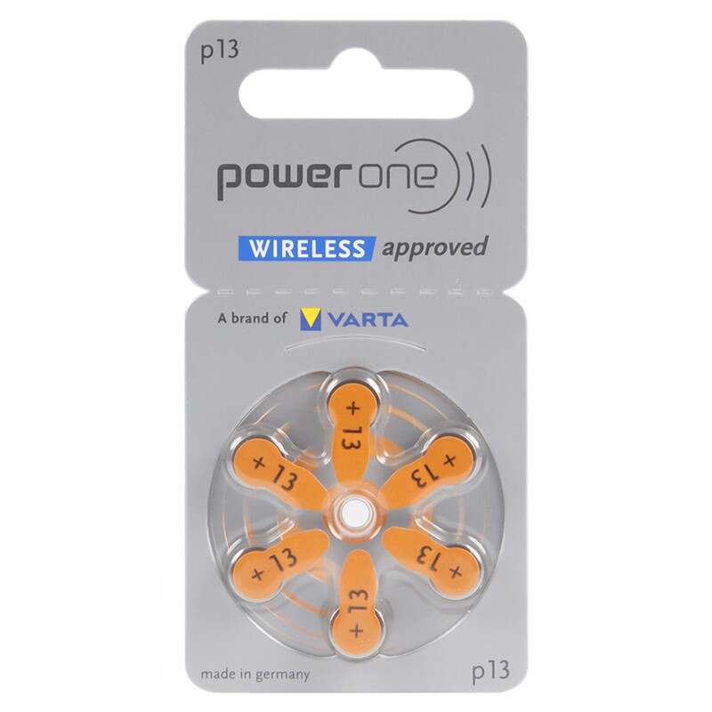 峰力西嘉德国进口助听器电池A13 powerone P13 PR48 S13锌空气