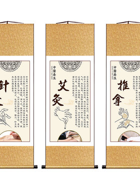 传统中医外治法针灸推拿装饰挂画