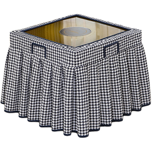 千鸟格毛绒烤火桌子罩套2026取暖麻将机电炉电暖桌布围罩盖正方形
