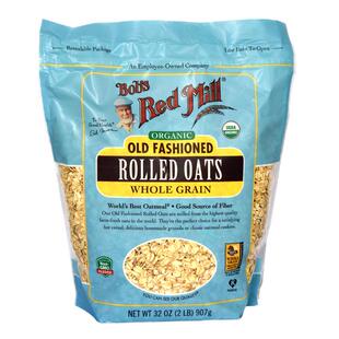美国鲍勃红磨坊Bob's Red Mill OLD Oats传统老式燕麦片代餐907g