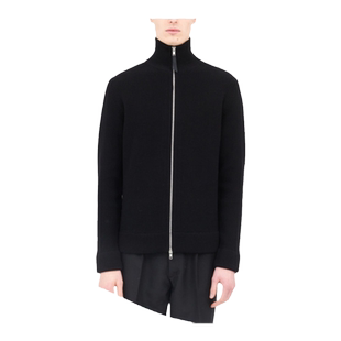 Maison Margiela马吉拉黑色高领针织长袖毛衣开衫上衣