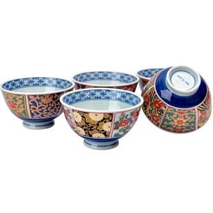 日本有田窑手工复古日式宫廷风彩瓷饭碗家用餐具陶瓷4.5英寸饭碗