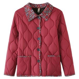 中老年妈妈秋冬装2025新款时尚休闲棉服短款棉衣加绒保暖外套棉袄