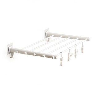 室内玻璃折叠无痕免打孔阳台多夹子加厚内衣袜子毛巾晾晒架晾衣架