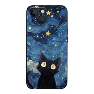 梵高星空手机壳适用苹果15promax新款iPhone14创意13mini艺术12油画11猫咪8plus高级感7小众16黑猫xr情侣17/x