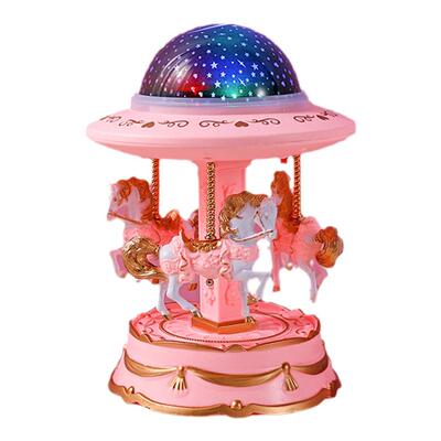 旋转木马音乐盒儿童生日礼物