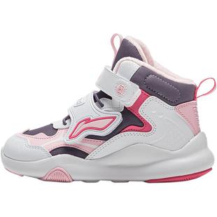 李宁加绒二棉鞋2025新款冬季保暖鞋男宝宝女童鞋小童运动鞋保暖鞋