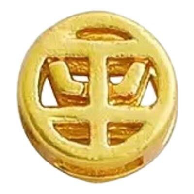 平安喜乐圆形隔珠双面镂空转运