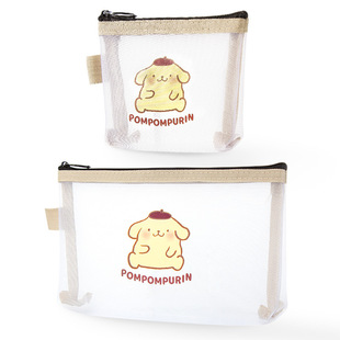 口红包小化妆袋透明网纱迷你包中包内便携卡包卡通可爱零钱收纳包