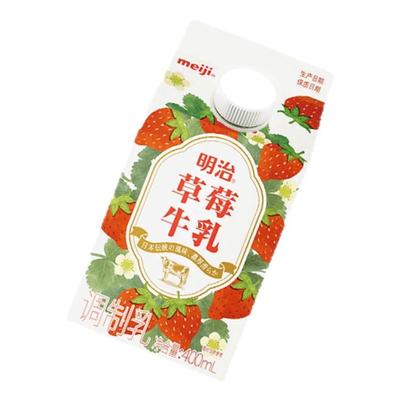 明治草莓牛乳低温8盒装