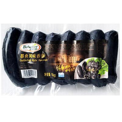 百倍德冷冻墨鱼肠香醇可口黑香肠