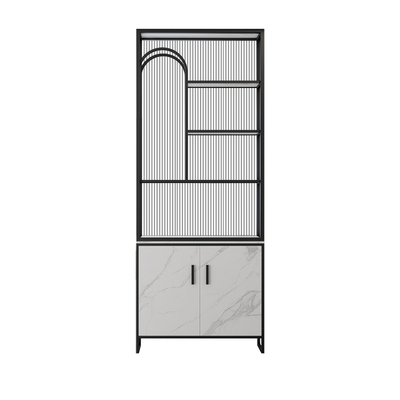 爆款奶油风卫生间半墙隔断置物架