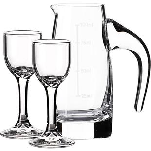 创意高脚白酒杯水晶玻璃小号家用分酒器酒盅一口杯中式酒杯套装