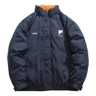 日系简约工装棉衣男冬季宽松加厚外套情侣保暖棉袄国潮休闲棉服男