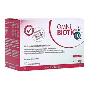 欧洲直邮德国欧敏力OMNi10种益生菌抗生素引起的腹泻拉肚冲剂30X5