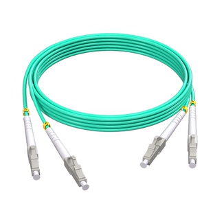 格兰维电信级OM3光纤跳线LC-LC万兆多模双芯3M/5/10/20米尾纤双工头两芯光钎延长线方转圆交换机室内机房跳纤