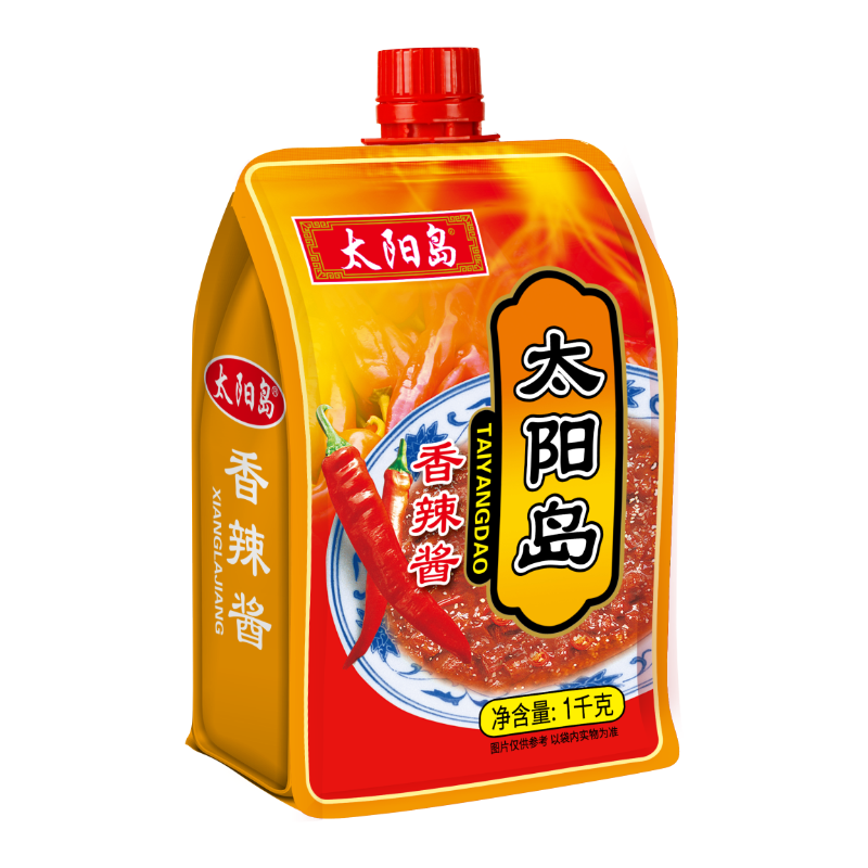 太阳岛香辣酱1kg大袋量商用饭包酱蘸酱鸡蛋酱熟酱特产美味速食
