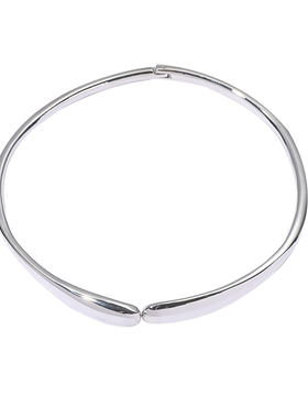 气质简约金属开口项链choker