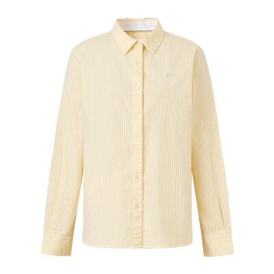 【春季新品】GOLDEN BEAR/金熊2026年女士条纹棉感长袖牛津衬衫