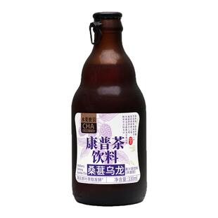 康普茶桑葚乌龙果汁茶饮料330mlX6瓶含气玻璃瓶装添加发酵液饮品