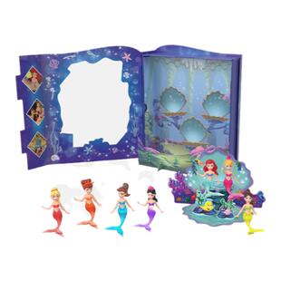 芭比娃娃Barbie迪士尼爱丽儿和姐妹故事书套装女孩玩具过家家礼物