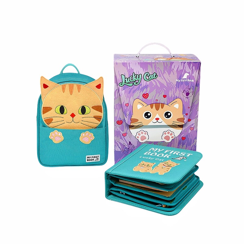 MY FIRST BOOK婴幼儿布书儿童幸运猫土豪书撕不烂可啃咬生日玩具