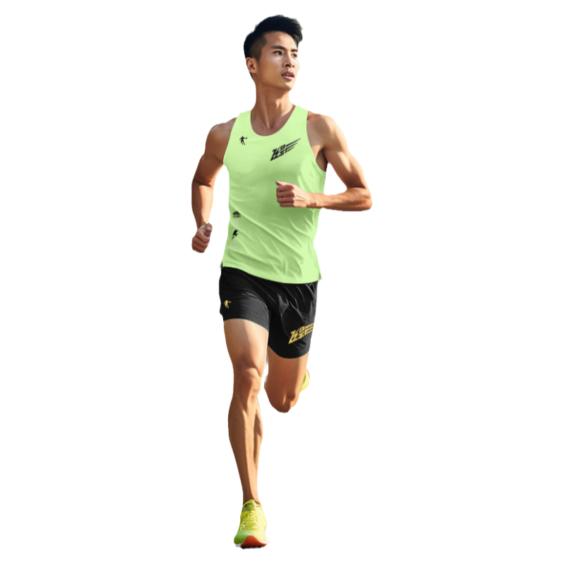 乔丹飞影专业跑步马拉松背心男夏季竞速无袖T恤速干短裤运动套装