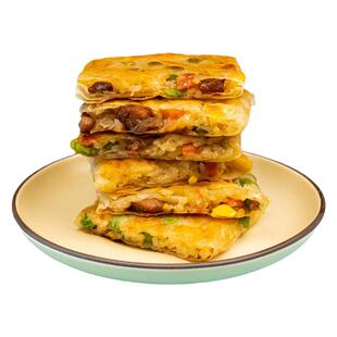 儿童早餐半成品青豆糯米豇豆饼手抓煎饼方便快手学生营养早餐点心